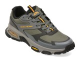 Pantofi sport Barbati Skechers SKECH-AIR ENVOY kaki, material textil, cu Memory Foam si Air-Cooled