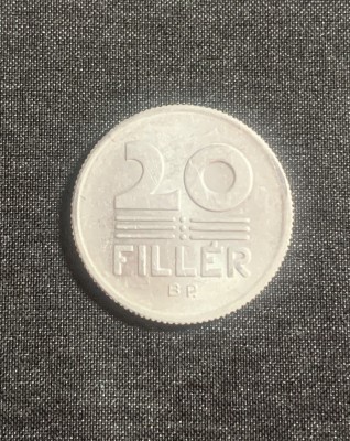 Moneda 20 filler 1980 Ungaria foto