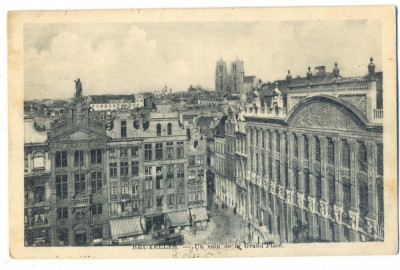 AD 1099 C. P. VECHE -BRUXELLES -UN COIN DE LA GRAND PLACE-CIRCULATA 1936 GALATI foto