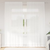 vidaXL Cortină din Dantelă cu perdele Alb 150 x 200 cm Poliester