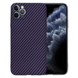 Husa slim carbon pentru iphone 11 pro max - protectie premium fibershell, purple
