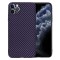 Husa slim carbon pentru iphone 11 pro max - protectie premium fibershell, purple