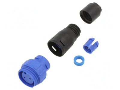 Conector circular mamă 2 pini fără contacte PX0411/02S/5560 foto