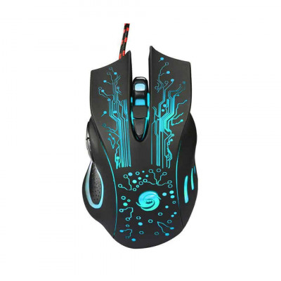 Mouse USB Glowing pentru Gaming Edman M950, 3200 DPI, 6 butoane, Negru foto