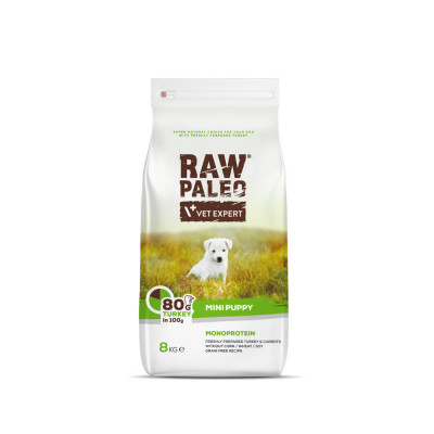 Hrana uscata, RAW PALEO CURCAN, puppy, rase mici, 8 kg AnimaPet MegaFood foto