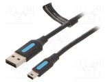 Cablu USB 2.0 VENTION A la B mini 1m negru
