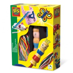 Set de tricotat de jucarie cu papusa frantuzeasca,+8 ani