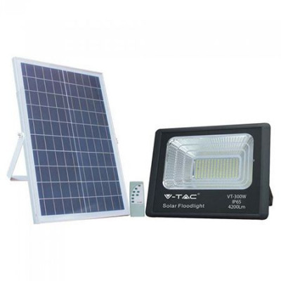 Reflector LED cu incarcare solara, 50 W, 6000 K, 4200 lm, acumulator 2500 mAh, lumina alb rece foto