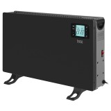 Convector cu ventilator, 2000 W, 230 V, 3 moduri, reglare temperatura, timmer, LCD, telecomanda, negru, Teesa TSA8054-B