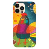 Husa compatibila cu Apple iPhone 11 Pro model Artistic Chicken painting, Silicon, TPU, Viceversa, Transparent, Carcasa