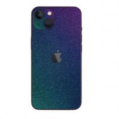 Set Folii Skin Acoperire 360 Compatibile cu Apple iPhone 13 Mini - ApcGsm Wraps Skin Chameleon Purple/Blue