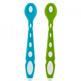 Set 2 lingurite din silicon BabyJem Soft Spoon (Culoare: Bleu)