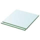 VidaXL Rafturi, 2 buc., 30 x 30 cm, panouri sticlă transparentă