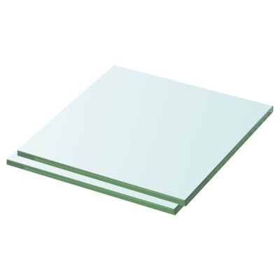 vidaXL Rafturi, 2 buc., 30 x 30 cm, panouri sticlă transparentă 3051551 foto