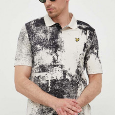 Lyle & Scott polo de bumbac culoarea bej, modelator