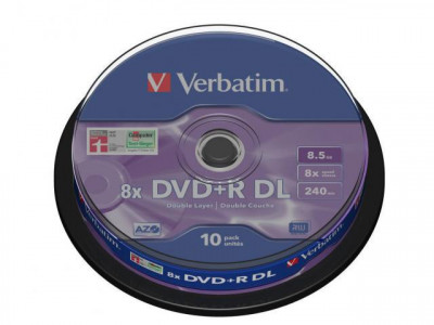 Verbatim dvd+r double layer 10spd 8.5gb foto