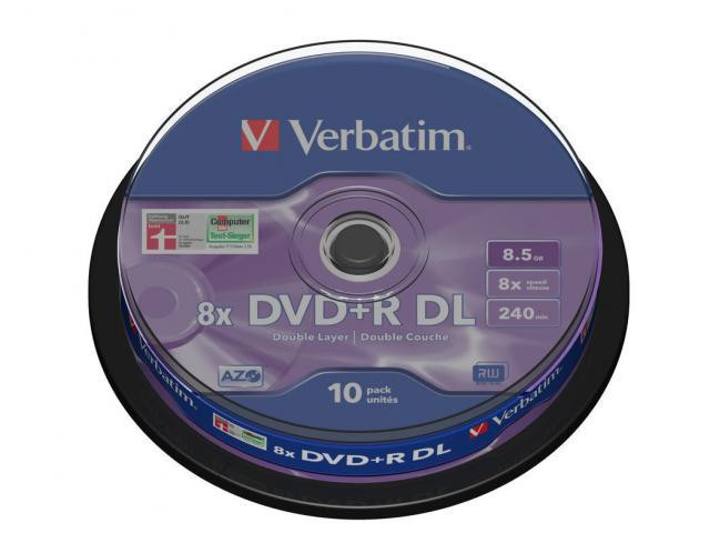 Verbatim dvd+r double layer 10spd 8.5gb