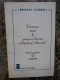 Eminescu văzut de gruparea literară &quot;Meșterul Manole&quot;