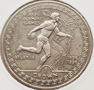 2559 Gibraltar 1 Crown 1995 Elizabeth II (Discus Thrower) km 300 foto