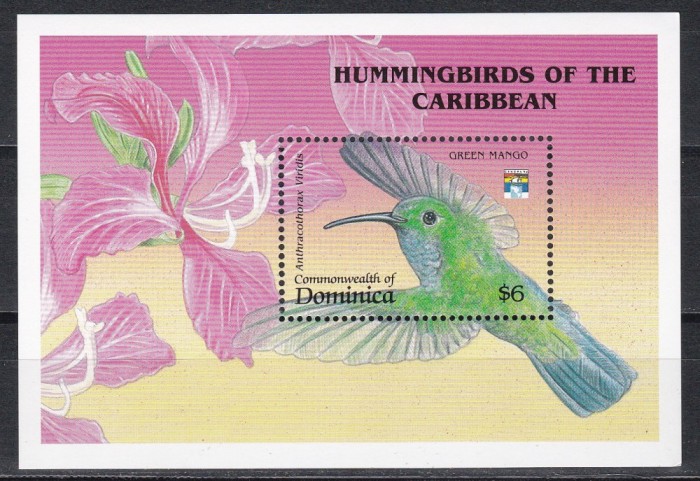 Dominica 1992 - Expoziția Internațională de Timbre &bdquo;Genova &#039;92&rdquo; - Colibri, MNH