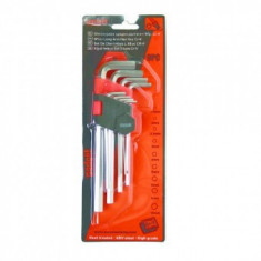 Set chei imbus extralungi, tip L, Gadget 390156, Cr-V, 9 buc