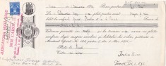 Banca Nationala - Cambie - BILET LA ORDIN 1931 TIMBRU SEC 8 LEI APOSTILA