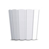 Ghiveci decorativ de flori, rotund, alb, 12 L, 28.5x25.6 cm, Boardee Basic, Prosperplast