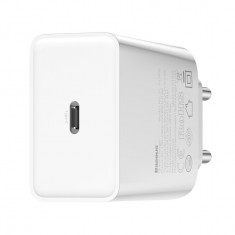 Incarcator retea USB-C PD Baseus Mini, Power Delivery, 18W (alb) foto