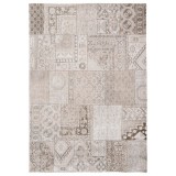 Covor Premium Belgian Model Khayma 8685, Marime 140 x 200 cm, Bej, Crem, Antiderapant, Bumbac si Poliester, Living, Dormitor, Sufragerie, Birou