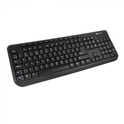 Tastatura Serioux 9400MM, cu fir, US layout, neagra, multimedia (11 foto