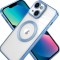 Huse silicon cu incarcare wireless compatibila cu Iphone 14 Plus Albastru