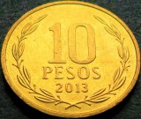 Moneda exotica 10 PESOS - CHILE, anul 2013 * cod 4619, America Centrala si de Sud