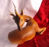 BIBELOU FIGURINA PORTELAN ROYAL DUX BOHEMIA CEHOSLOVACIA CERB