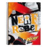 Caiet cu spira A4-120 de file matematica Nerf, Jad