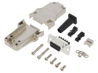 Adaptor D-Sub 9-Pin Femelă cu Terminal Șurub și Conector Aurit foto