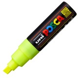 Marker UNI PC-8K Posca, 8.0 mm,varf tesit,galben fluorescent
