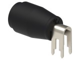 Conector banană 4mm negru nichelat 25A PCB 28mm ELECTRO-PJP
