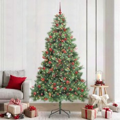 vidaXL Brad de Crăciun artificial Verde 240 cm PVC și Metal 3395152