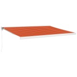 Cumpara ieftin Copertina retractabila portocaliu/maro 4x3 m, textil/aluminiu