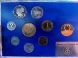 SET 8 MONEDE AUSTRIA + MEDALIE - 1989 - DE LA 2 GROSCHEN LA 20 SCHILLING REGIUNEA TIROL - MONEDE PROOF
