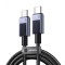 Ugreen - Data Cable L513 (45067) - USB-C to Type-C, Fast Charging, PD240W, 5A, 480Mbps, 1m - Space Gray