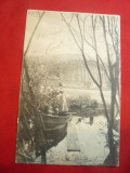 Ilustrata- La malul raului ,in barca circulat 1902 Tecuci-Slatina ,cu Spic de Gr