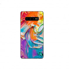 Set Doua Folii Skin Acoperire 360 Compatibile cu Samsung Galaxy S10 Wraps Skin Printing Abstract Rainbow