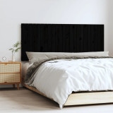 Tablie de pat pentru perete, negru, 147x3x60 cm, lemn masiv pin GartenMobel Dekor, vidaXL