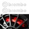 Set 4 Stickere Brembo pentru etriere , gri