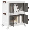 VidaXL Cutie de depozitare stivuită cu roți 28 L 48,5x29,5x59,5 cm
