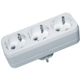 Triplu stecher cu 3 prize, 16A, 250V, compact si rezistent