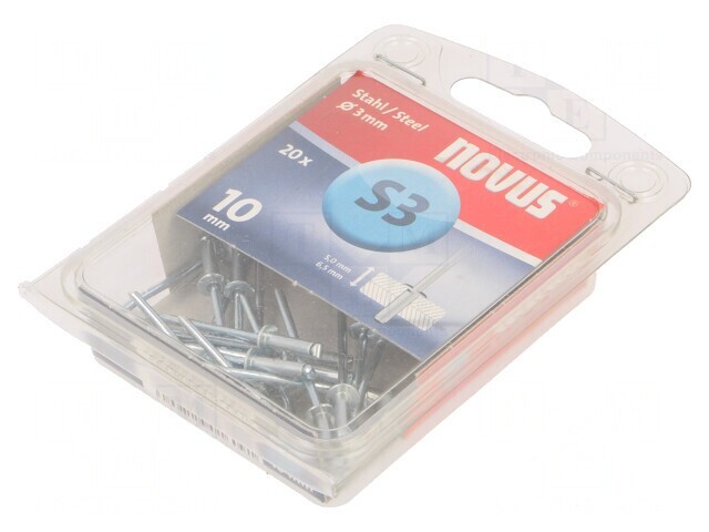Diblu Oțel 3mm x 10mm 20 Bucăți