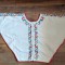 Capa poncho vintage cu model etno traditional cusatura de mana pe panza, flori