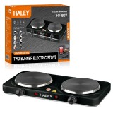 Plita electrica HALEY cu 2 zone de Gatit &ndash; 2000W, Timer, Protectie la supraincalzire, Negru